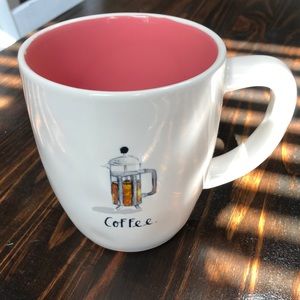 Rae Dunn Coffee Press Mug Pink Inside